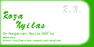 roza nyilas business card